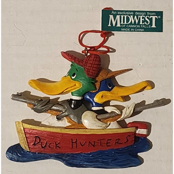 Christmas Ornament Ducks Hunting Midwest of Cannon Falls Man Cave Resin - Picture 2 of 7